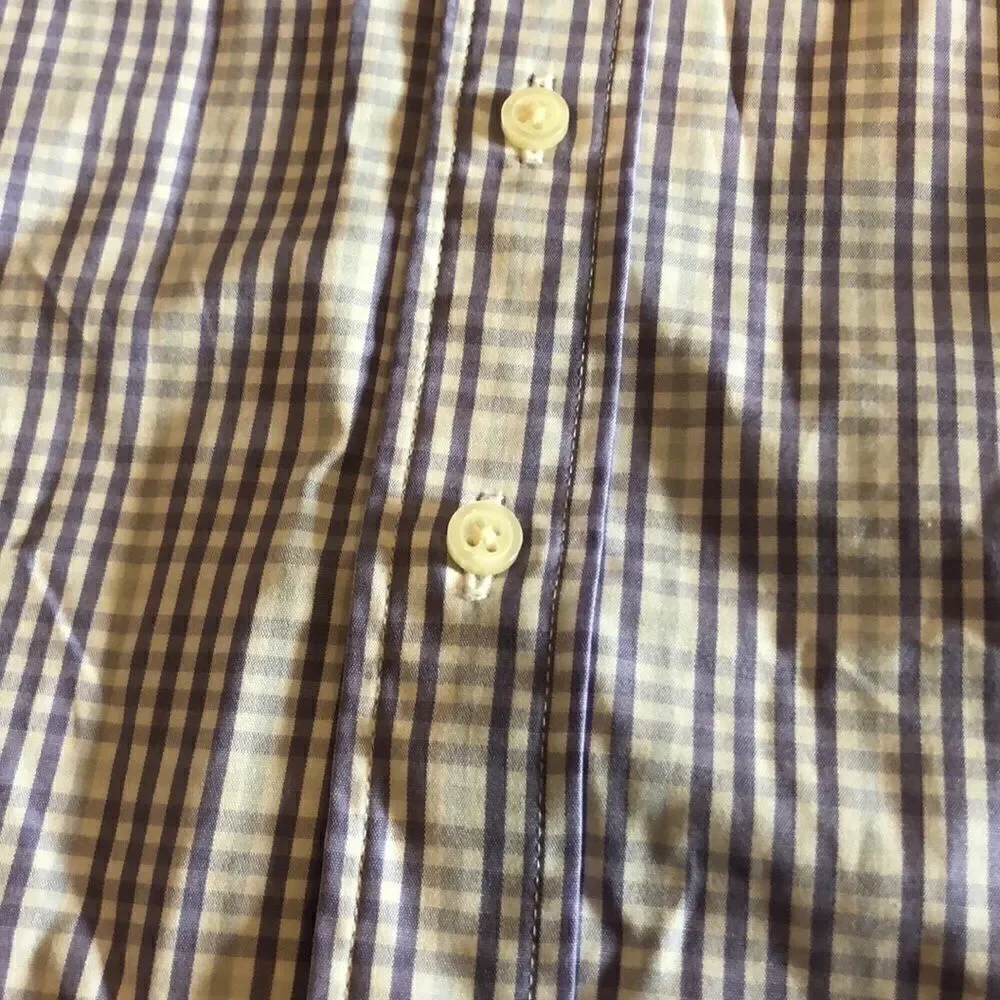 Crewcuts Boys Purple/White Plaid Button Down Shirt